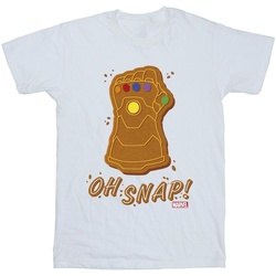 Vêtements Garçon T-shirts manches courtes Marvel Thanos Oh Snap Blanc