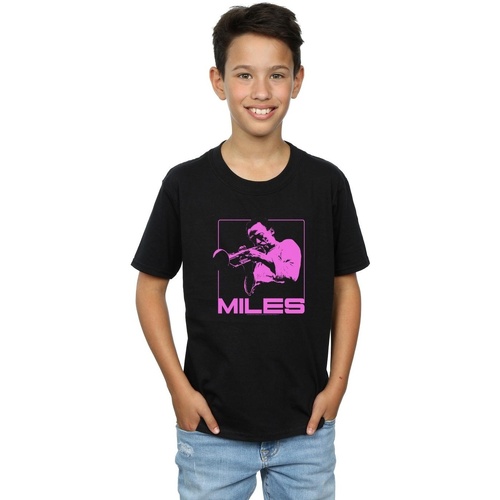 Vêtements Garçon T-shirts manches courtes Miles Davis  Noir