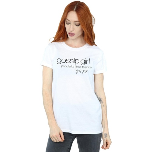 Vêtements Femme T-shirts manches longues Gossip Girl Popularity Has It's Price Blanc