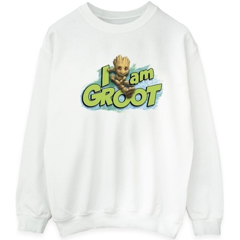 Vêtements Homme Sweats Marvel Guardians Of The Galaxy I Am Groot Jumping Blanc