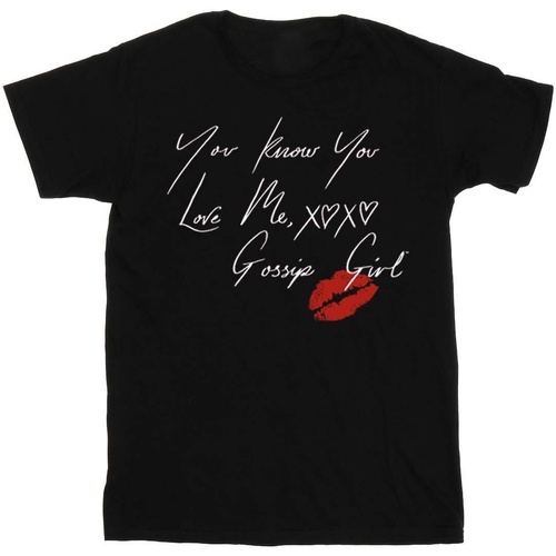 Vêtements Femme T-shirts manches longues Gossip Girl You Know You Love Me Noir