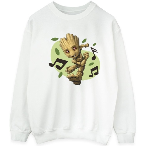 Vêtements Homme Sweats Marvel Guardians Of The Galaxy Groot Musical Notes Blanc