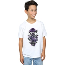 Vêtements Garçon T-shirts manches courtes Marvel Black Panther Talon Fighter Badge Blanc