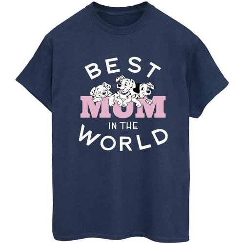 Vêtements Femme T-shirts manches longues Disney 101 Dalmatians Best Mum In The World Bleu