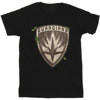 Vêtements Garçon T-shirts manches courtes Marvel I Am Groot Guardian Emblem Noir