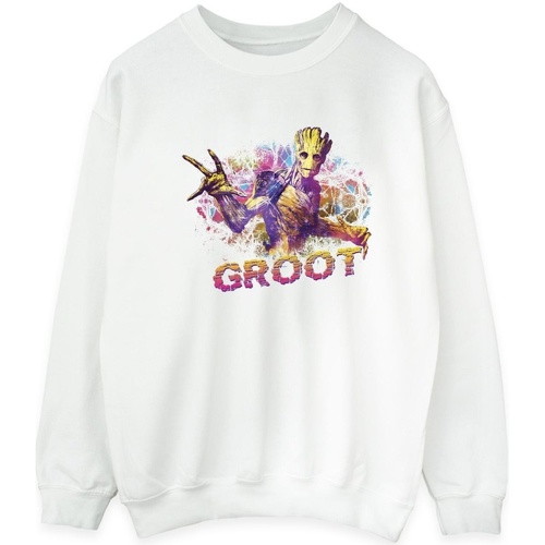 Vêtements Homme Sweats Marvel Guardians Of The Galaxy Abstract Groot Blanc
