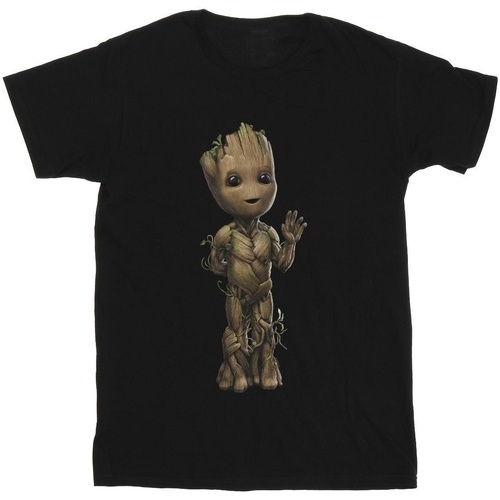 Vêtements Garçon T-shirts manches courtes Marvel I Am Groot Wave Pose Noir