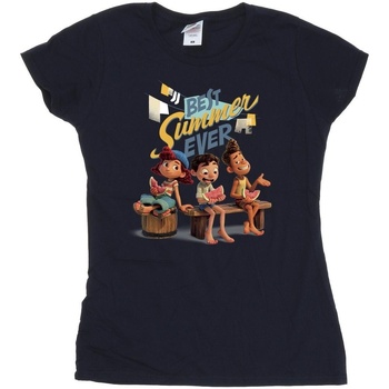 Vêtements Femme T-shirts manches longues Disney Luca Best Summer Ever Bleu