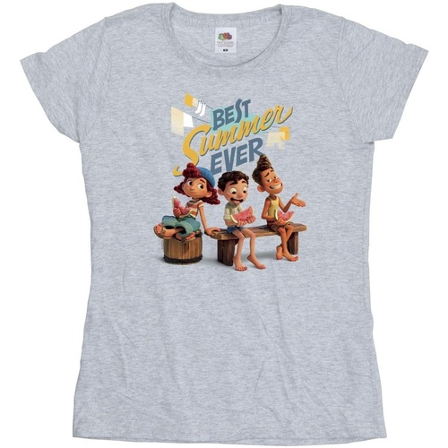 Vêtements Femme T-shirts manches longues Disney Luca Best Summer Ever Gris
