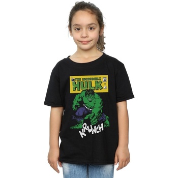Vêtements Fille T-shirts manches longues Marvel Hulk Krunch Noir
