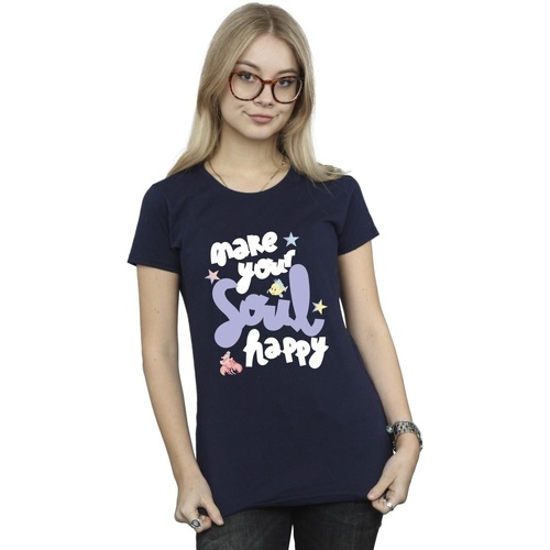 Vêtements Femme T-shirts manches longues Disney The Little Mermaid Happy Bleu
