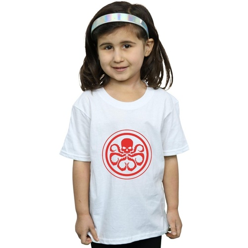 Vêtements Fille T-shirts manches longues Marvel Hydra Logo Blanc