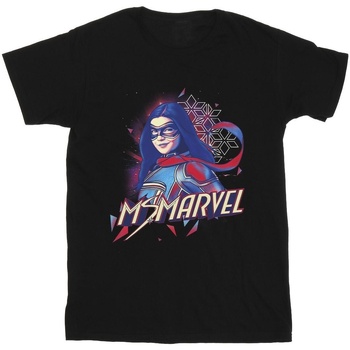 Vêtements Garçon T-shirts manches courtes Marvel Ms  Face Fade Noir