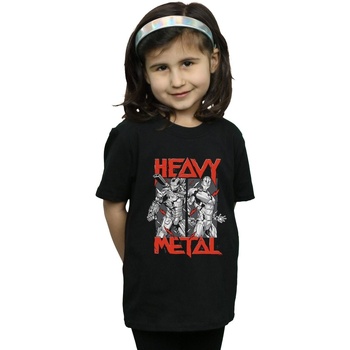 Vêtements Fille T-shirts manches longues Marvel Iron Man Heavy Metal Noir