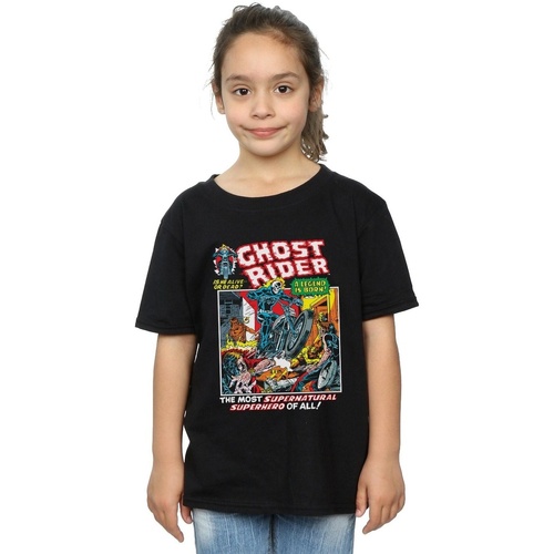 Vêtements Fille T-shirts manches longues Marvel Ghost Rider Noir