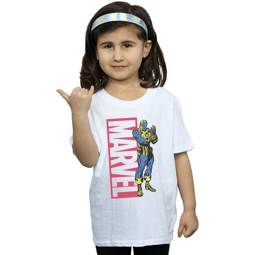 Vêtements Fille T-shirts manches longues Marvel Iron Man Pop Profile Blanc