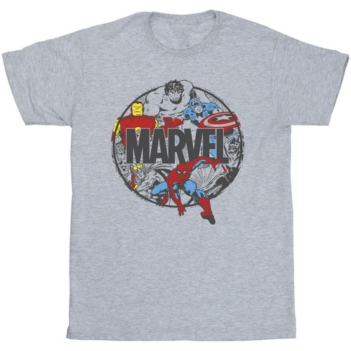 Vêtements Fille T-shirts manches longues Marvel Character Circle Gris