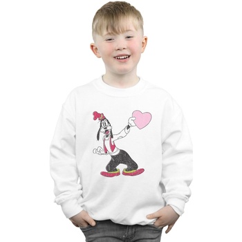 Vêtements Garçon Sweats Disney Goofy Love Heart Blanc