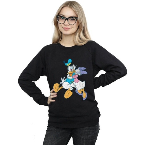 Vêtements Femme Sweats Disney Donald And Daisy Duck Kiss Noir