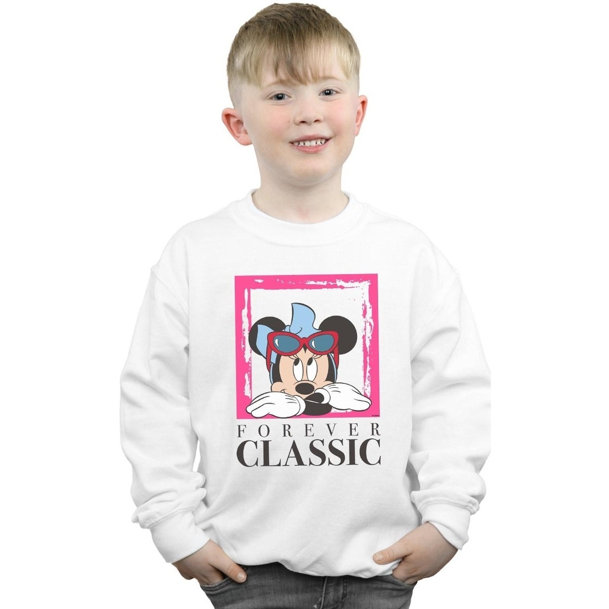 Vêtements Garçon Sweats Disney Minnie Mouse Forever Classic Blanc