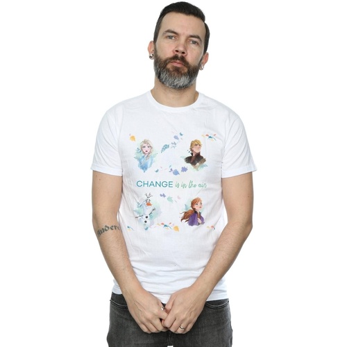 Vêtements Homme T-shirts manches longues Disney Frozen 2 Change Is In The Air Blanc