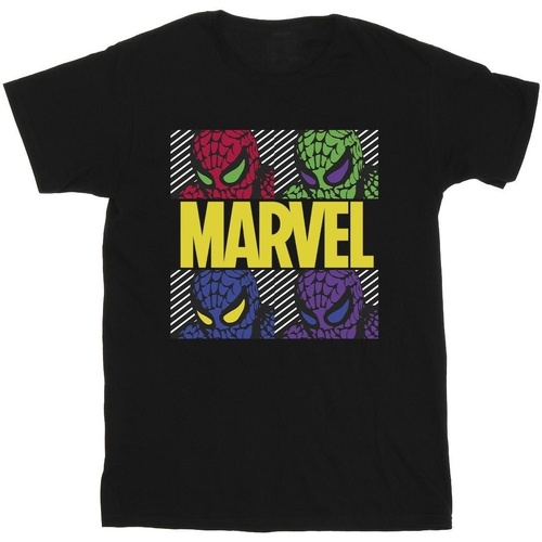 Vêtements Fille T-shirts manches longues Marvel Spider-Man Pop Art Noir