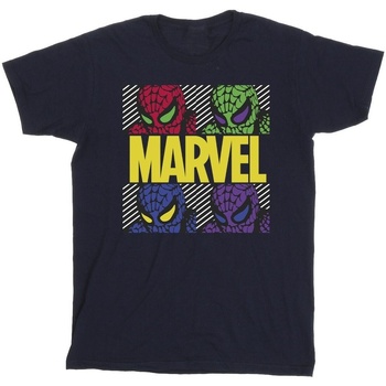 Vêtements Fille T-shirts manches longues Marvel Spider-Man Pop Art Bleu