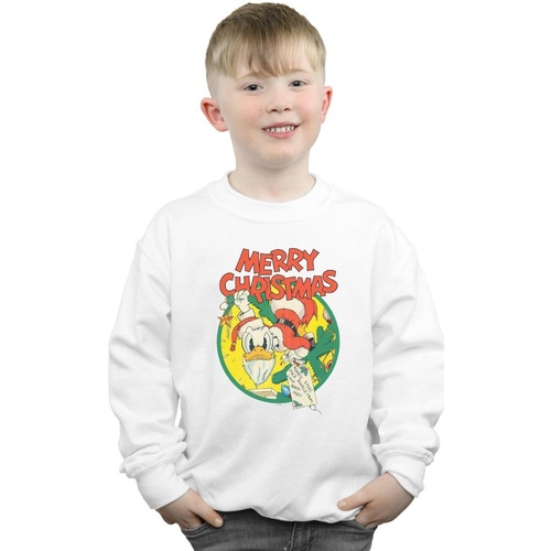 Vêtements Garçon Sweats Disney Donald Duck Merry Christmas Blanc