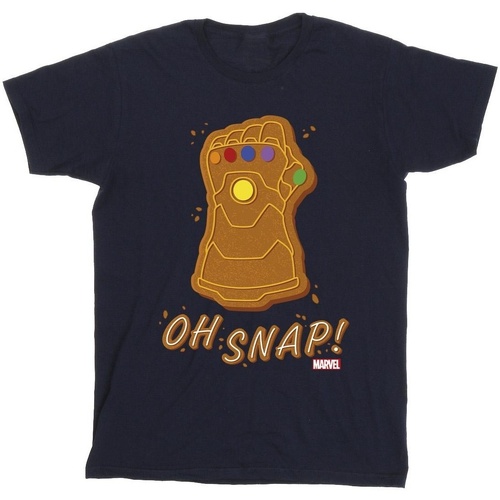 Vêtements Fille T-shirts manches longues Marvel Thanos Oh Snap Bleu