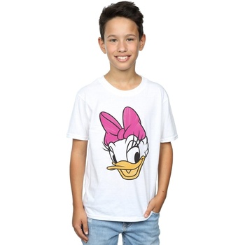 Vêtements Garçon T-shirts manches courtes Disney Daisy Duck Head Painted Blanc