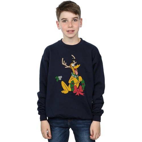 Vêtements Garçon Sweats Disney Pluto Christmas Reindeer Bleu