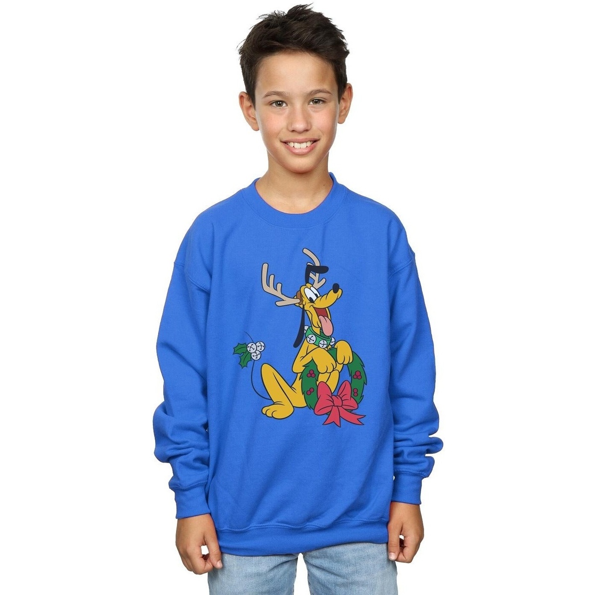 Vêtements Garçon Sweats Disney Pluto Christmas Reindeer Bleu