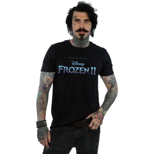 Vêtements Homme T-shirts manches longues Disney Frozen 2 Movie Logo Noir