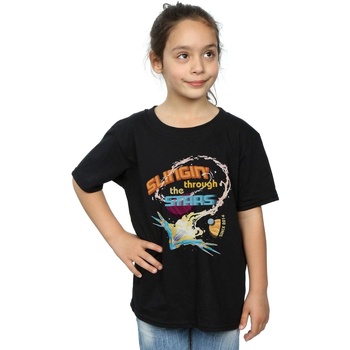 Vêtements Fille T-shirts manches longues Marvel Guardians Of The Galaxy Milano Stars Noir