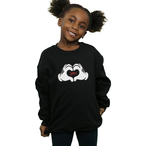 Vêtements Fille Sweats Disney Mickey Mouse Loves You Noir