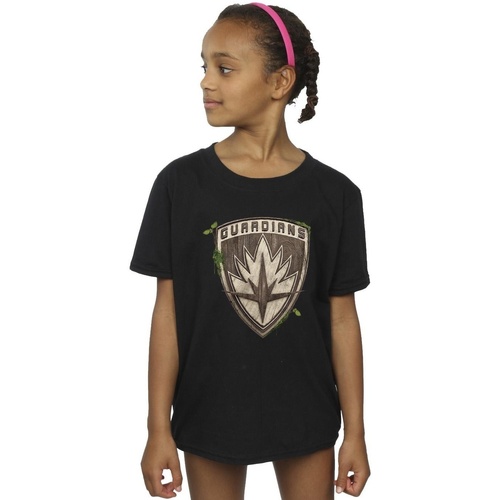 Vêtements Fille T-shirts manches longues Marvel I Am Groot Guardian Emblem Noir