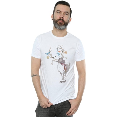 Vêtements Homme T-shirts manches longues Disney Frozen Sven And Olaf Christmas Ornaments Blanc
