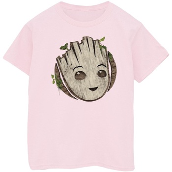 Vêtements Fille T-shirts manches longues Marvel I Am Groot Wooden Head Rouge