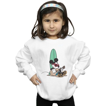 Vêtements Fille Sweats Disney Mickey Mouse Surf And Chill Blanc