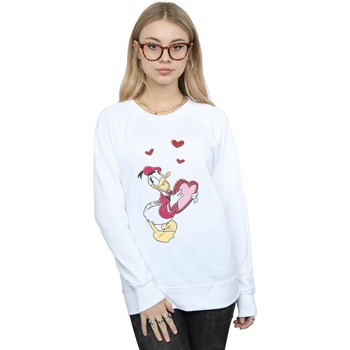 Vêtements Femme Sweats Disney Donald Duck Love Heart Blanc