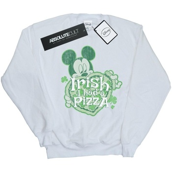 Vêtements Fille Sweats Disney Mickey Mouse Shamrock Pizza Blanc