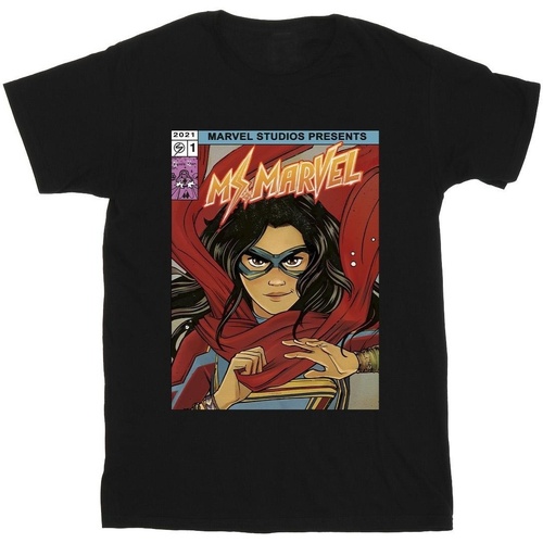 Vêtements Fille T-shirts manches longues Marvel Ms  Comic Poster Noir