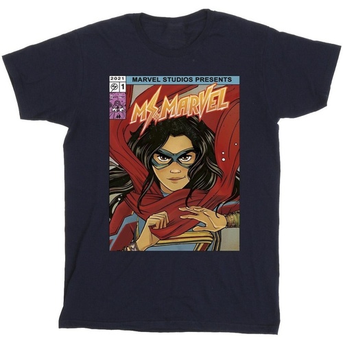 Vêtements Fille T-shirts manches longues Marvel Ms  Comic Poster Bleu