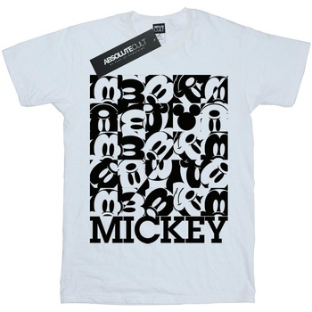 Vêtements Fille T-shirts manches longues Disney Mickey Mouse Grid Blanc