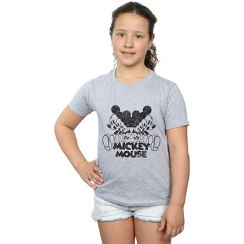 Vêtements Fille T-shirts manches longues Disney Mickey Mouse Mirrored Gris