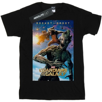 Vêtements Homme T-shirts manches longues Marvel Guardians Of The Galaxy Rocket And Groot Poster Noir
