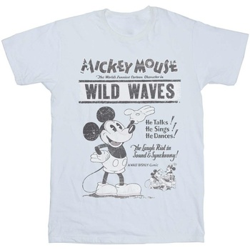 Vêtements Fille T-shirts manches longues Disney Mickey Mouse Making Waves Blanc