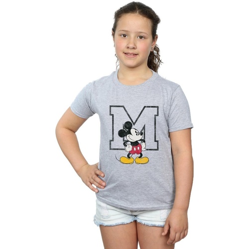 Vêtements Fille T-shirts manches longues Disney Mickey Mouse Classic M Gris