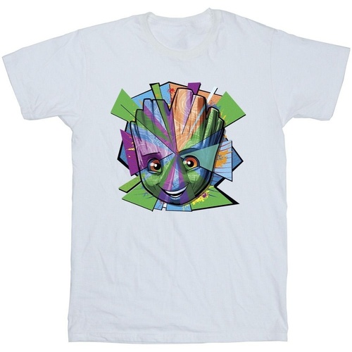 Vêtements Homme T-shirts manches longues Marvel Guardians Of The Galaxy Groot Shattered Blanc