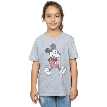 Vêtements Fille T-shirts manches longues Disney Mickey Mouse Walking Gris